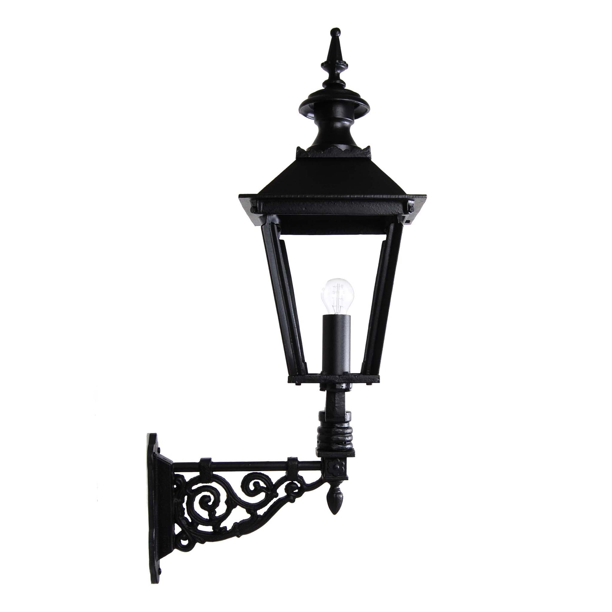 Laterne 4-eckig mittelgroß mit Wandhalterung