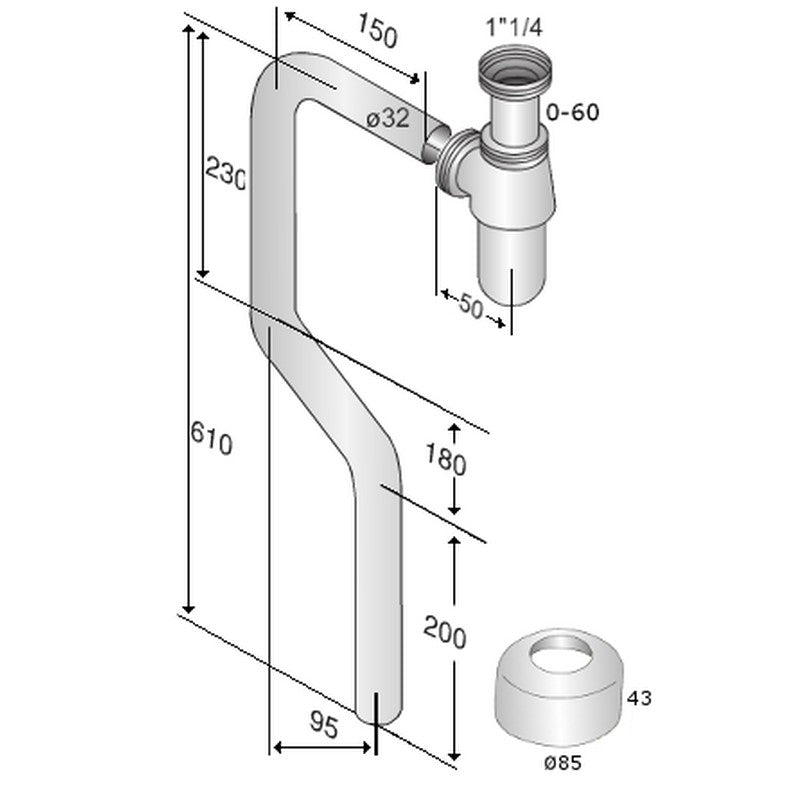 Siphon-Paket Tradition, S-Bodenrohre