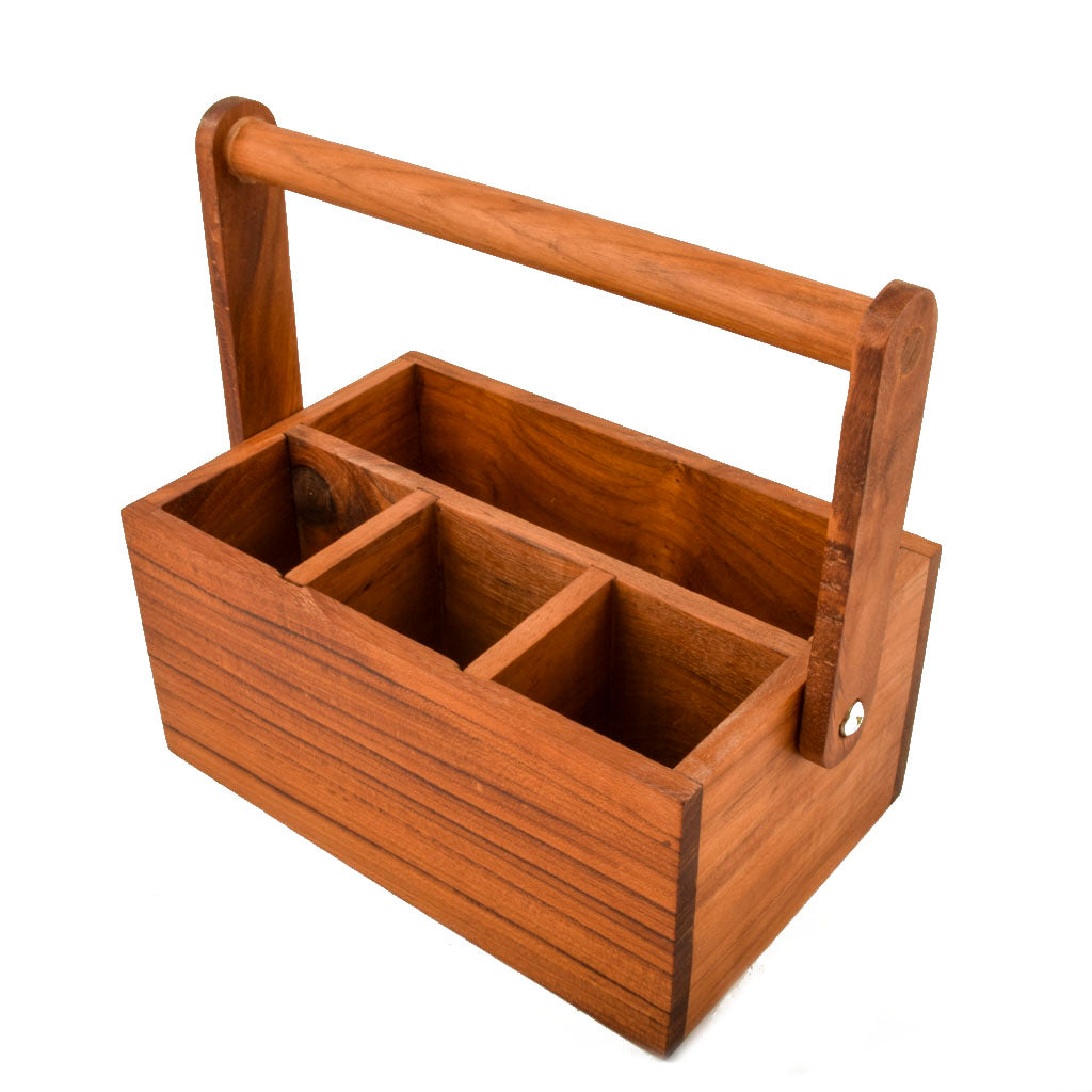 Besteckhalter aus teakholz