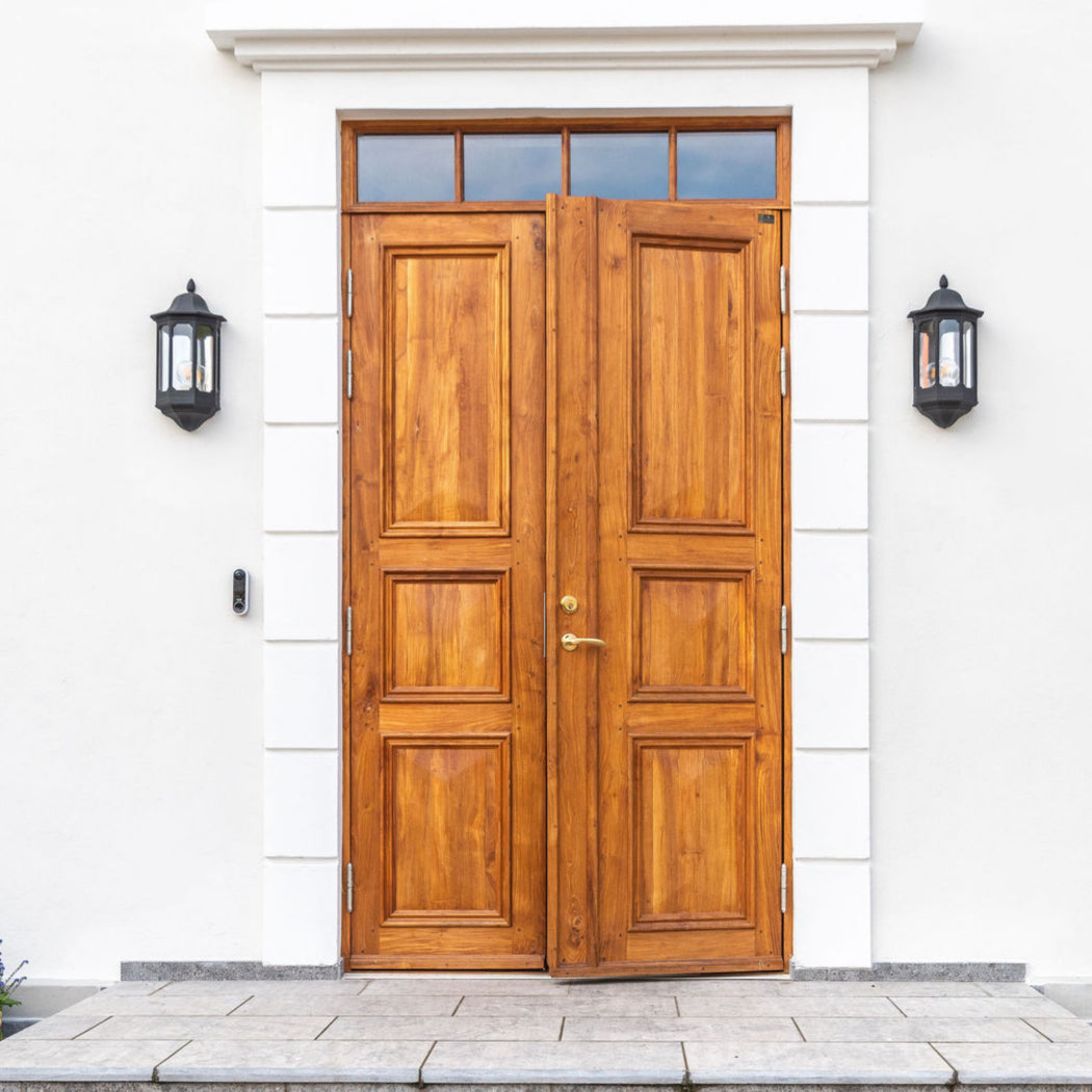 Brantevik ytterdörr pardörr i teak