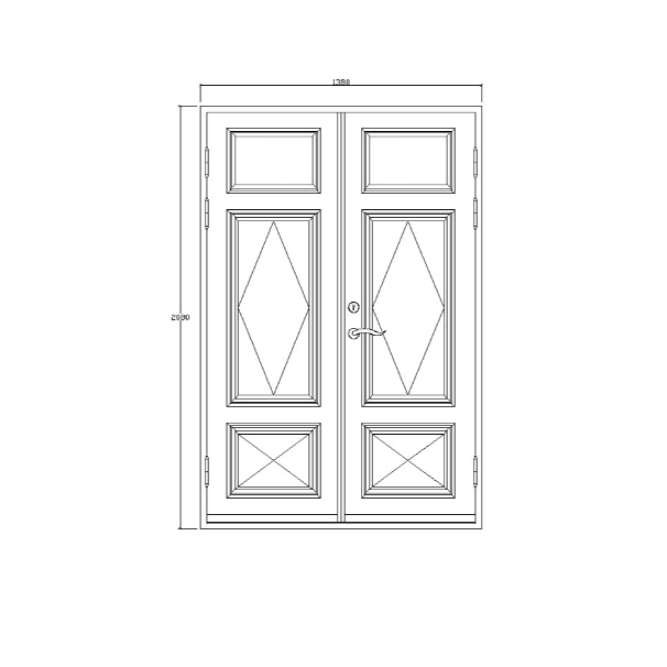 Christinehof pardörr teak