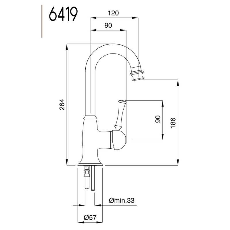 Waschtischarmatur Denver Messing
