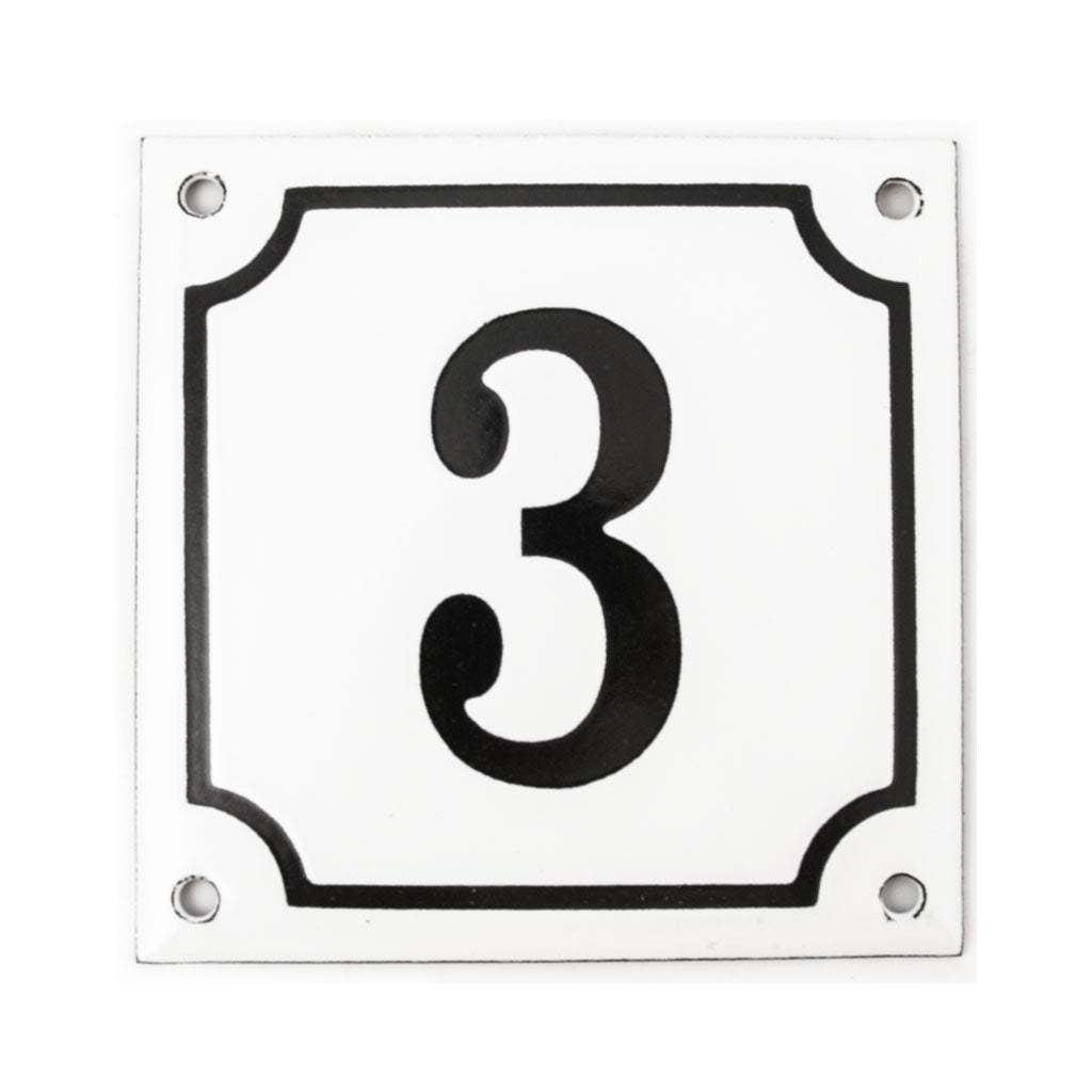 Hausnummer Emaille 3
