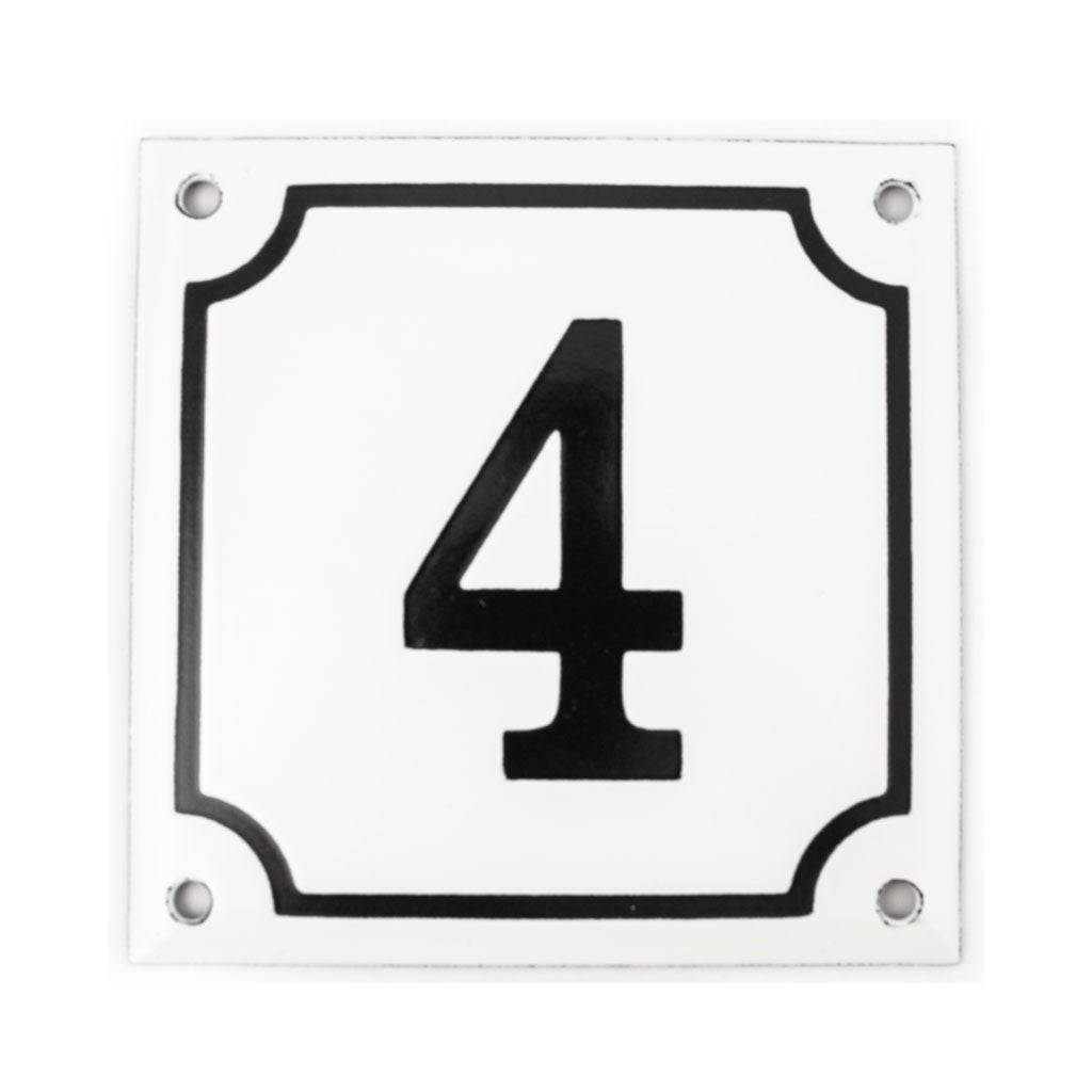 Hausnummer Emaille 4
