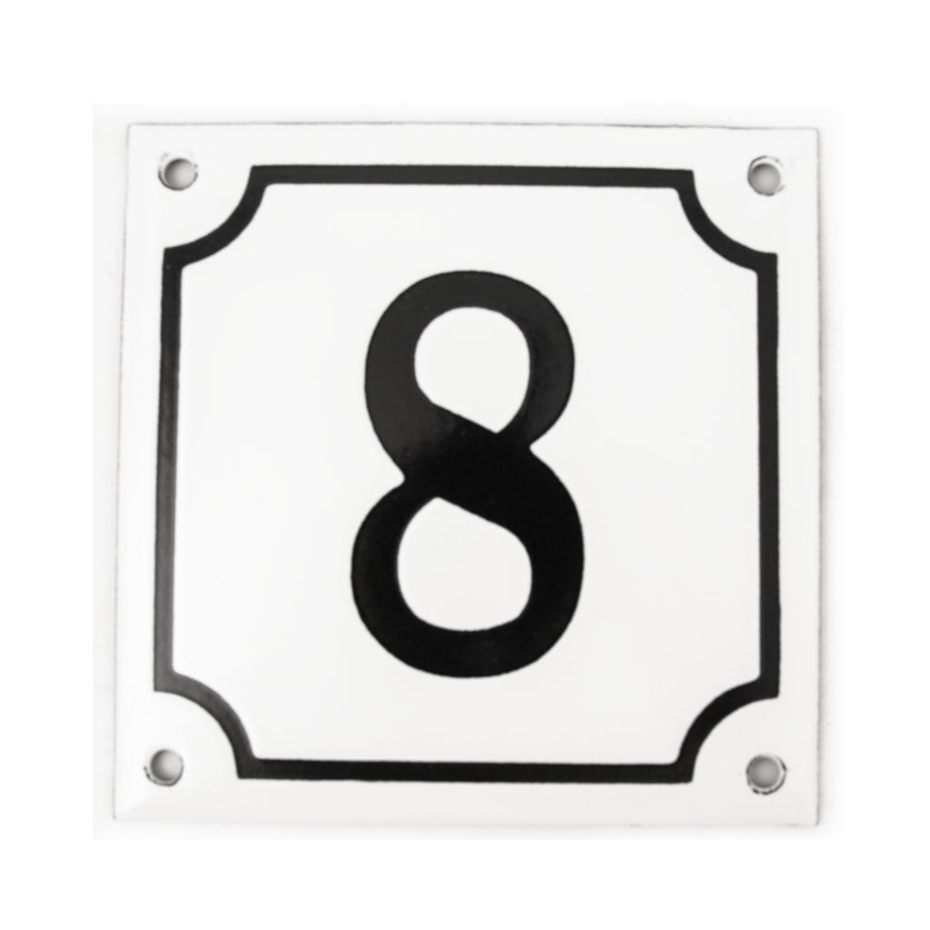 Hausnummer Emaille 8
