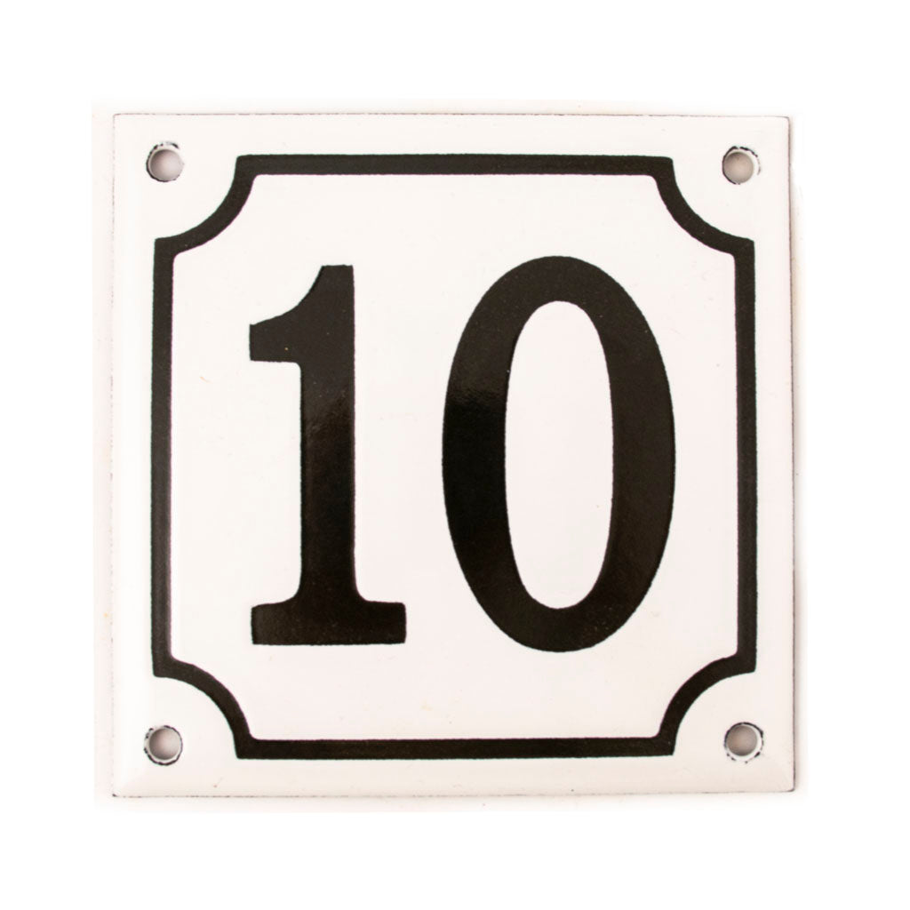 Hausnummer Emaille 10