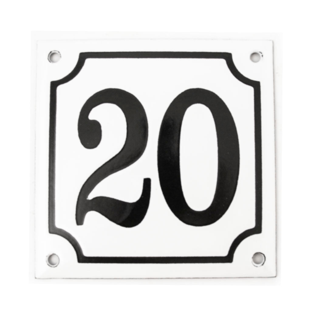 Hausnummer Emaille 20