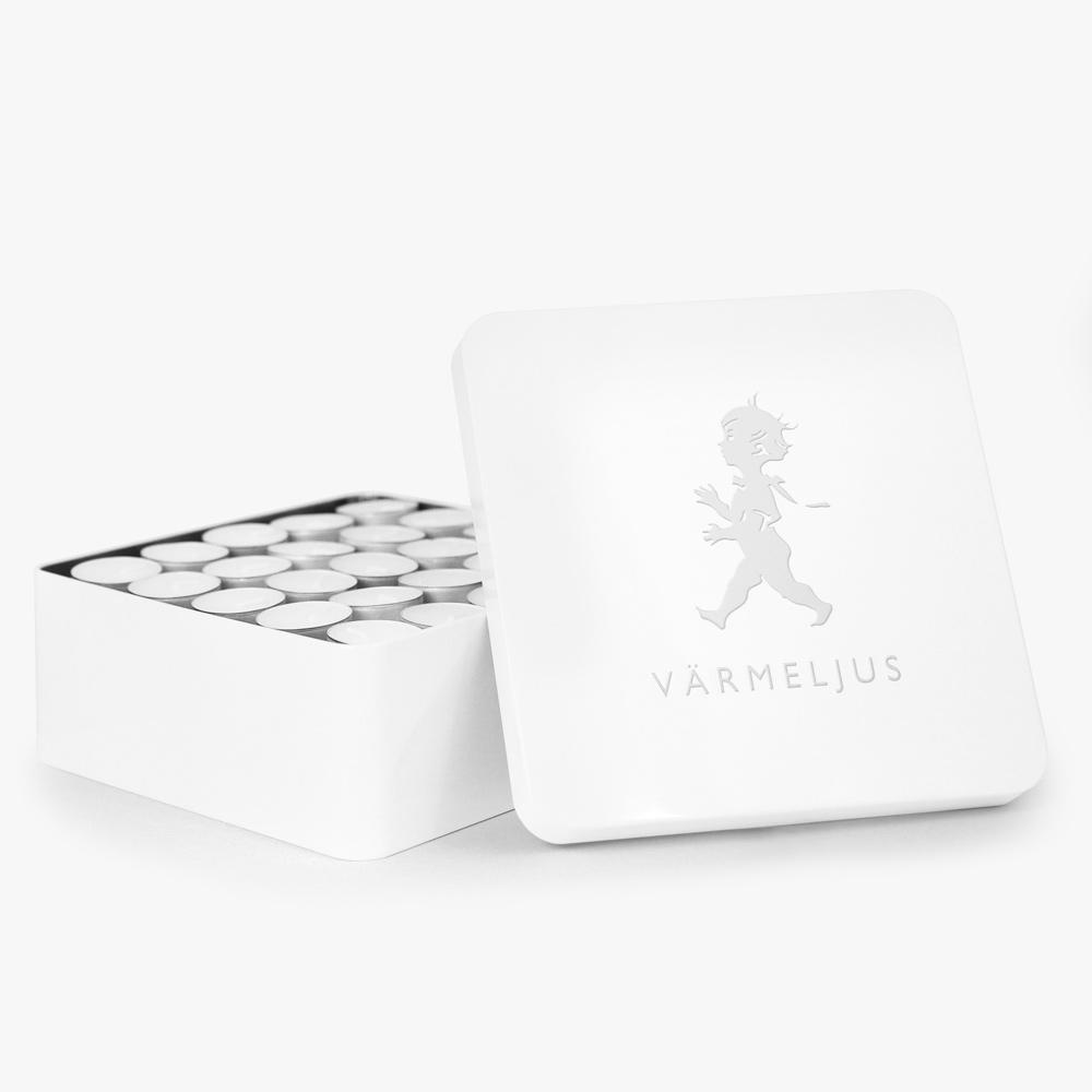 Solstickan Teelichthalter weiß