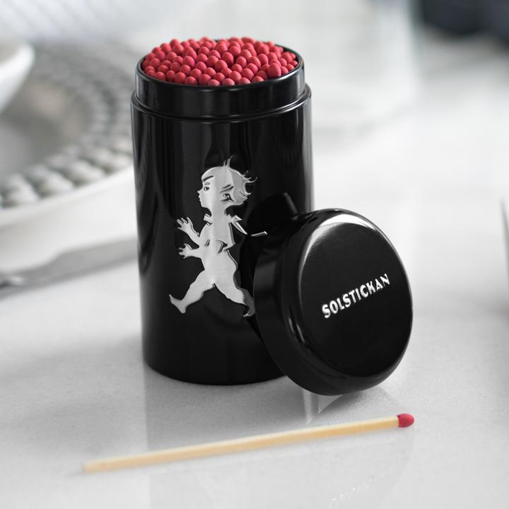 Streichholzdose Solstickan schwarz