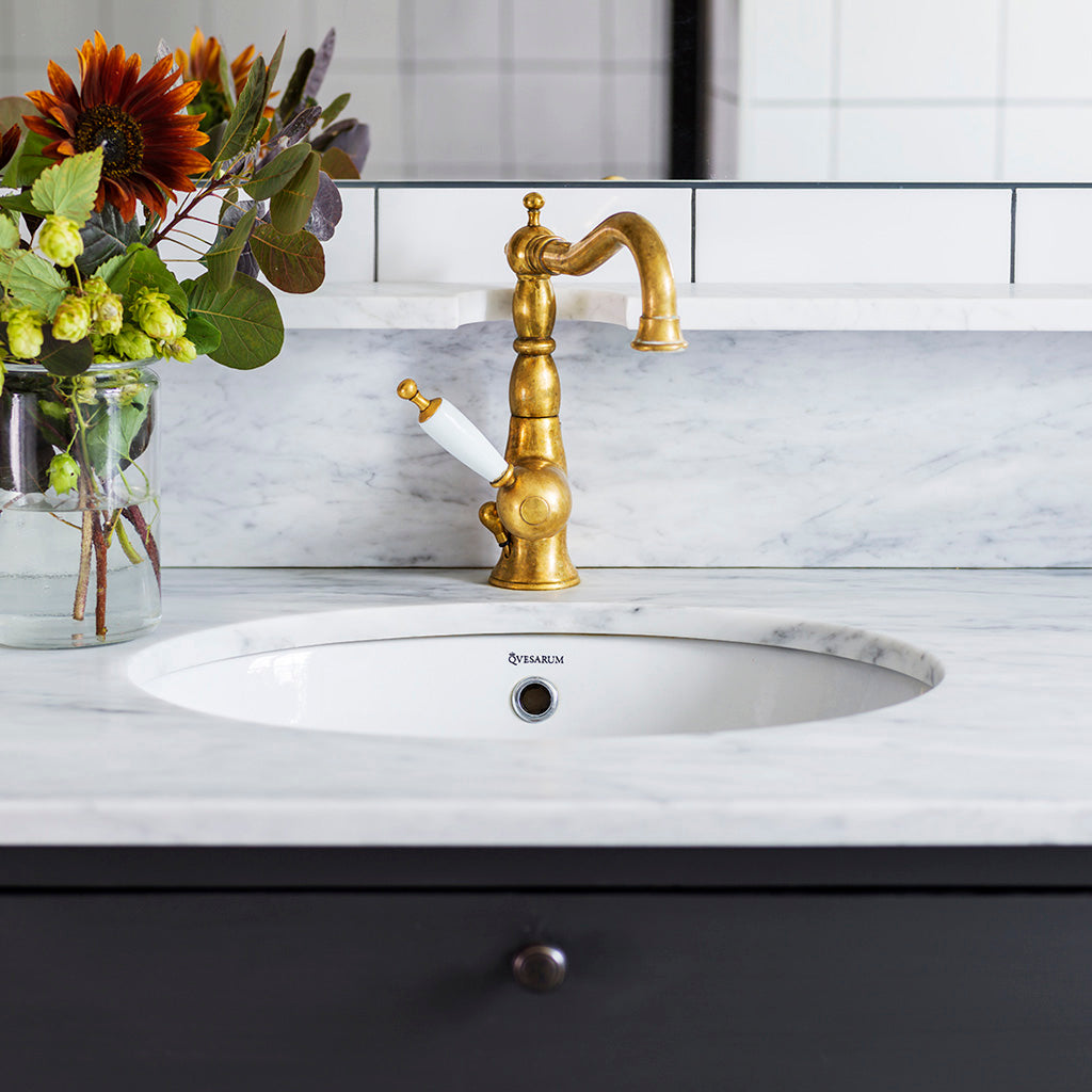 Undermonterat handfat till Qvesarums kommoder