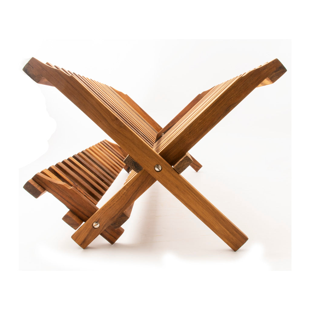 Zusammenklappbarer Holztellerständer