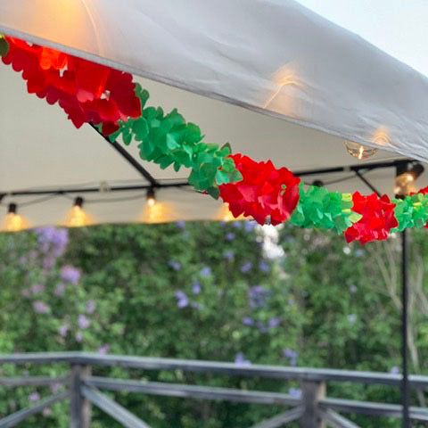 Girlang gammeldags röd & grön