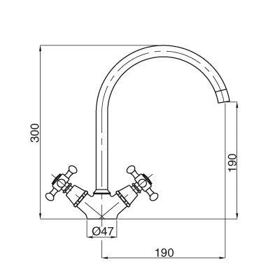 Lady Küchenarmatur Chrome