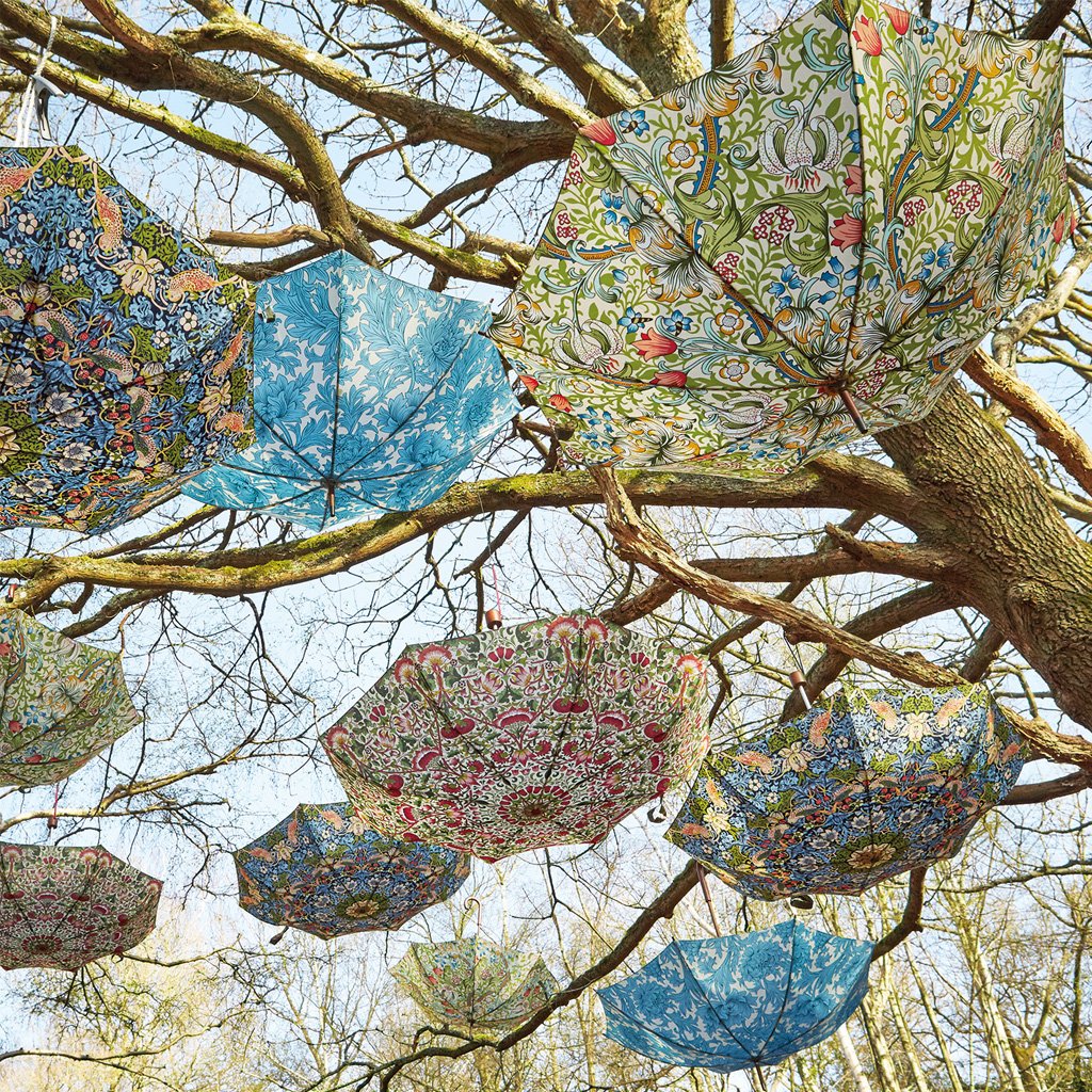 Regenschirm William Morris Strawberry Thief klein