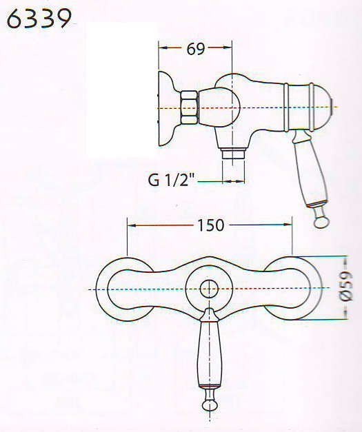 Oxford Duscharmatur Thermostat Chrome