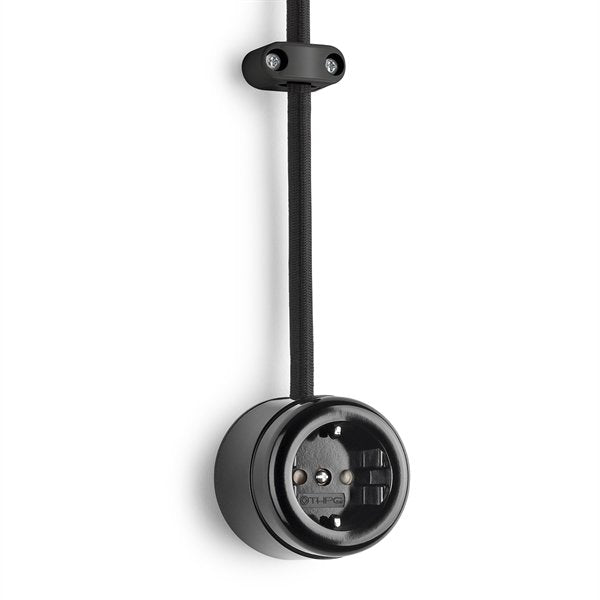 Utanpåliggande väguttag svart