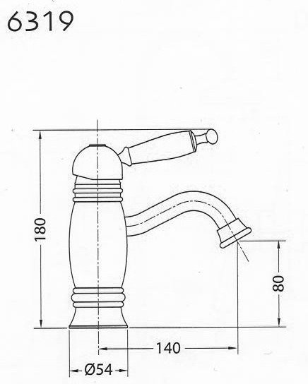 Oxford Waschtischarmatur Chrome/Weiß