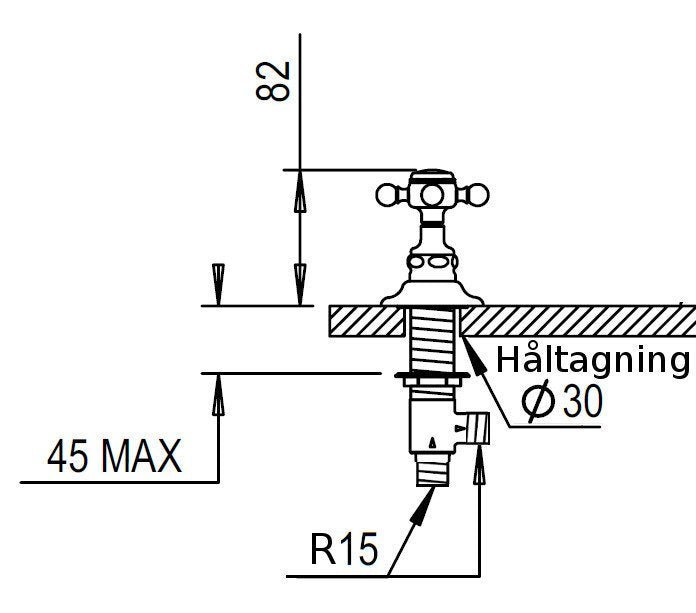 Geschirrspülstop-Ventil in Chrom Horus Victoria