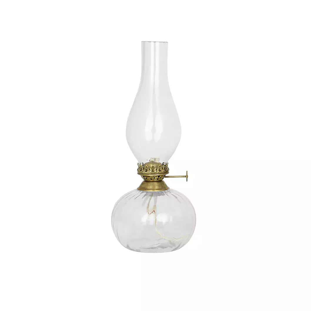 Fotogenlampa Elisabeth Rund Liten Antik Mässing