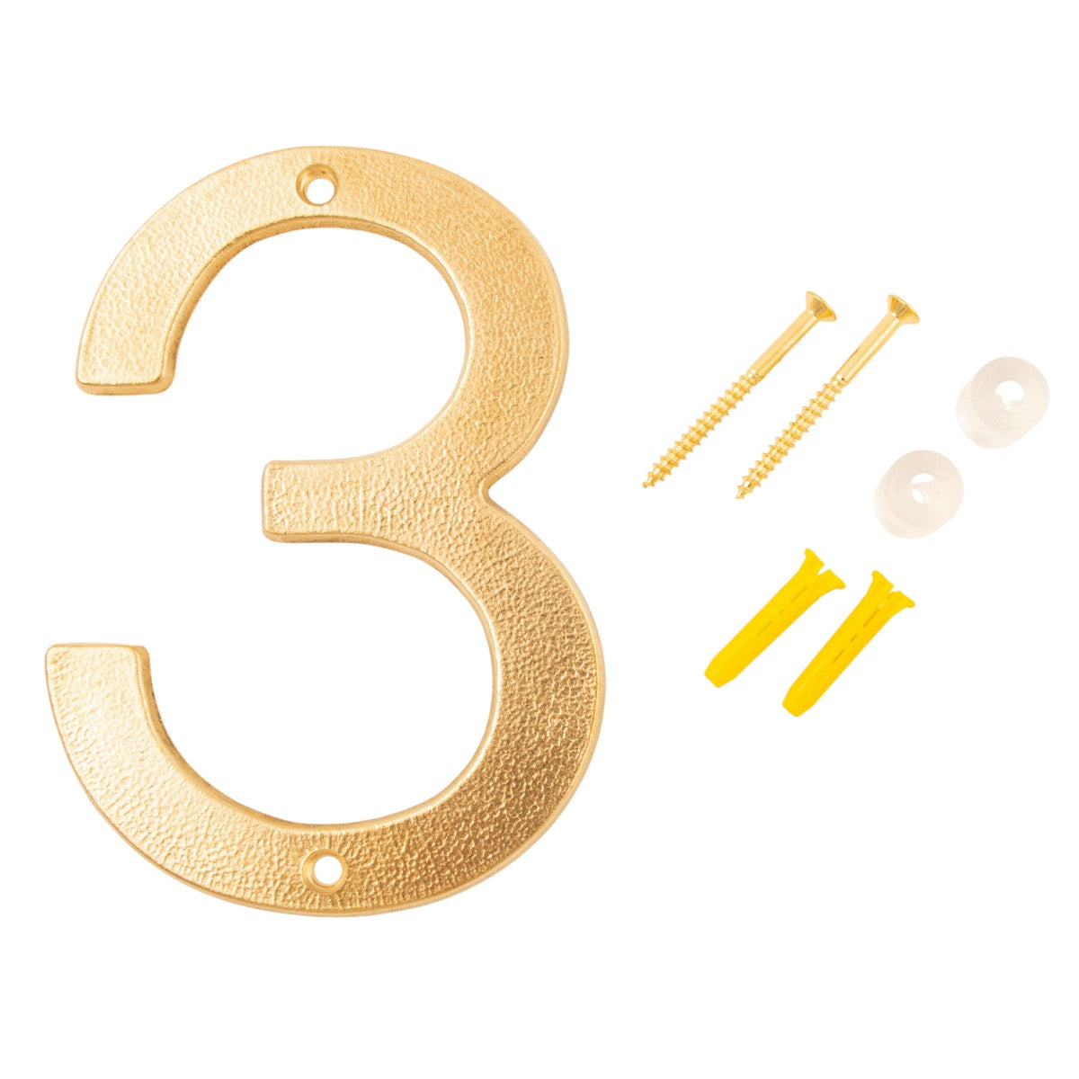 Husnummer 3 Aurelia rå mässing