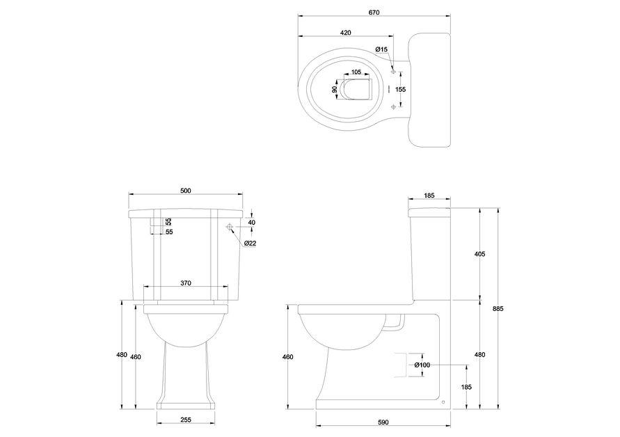 Burlington Toiletten-Arcade verstecktes P-Schloss