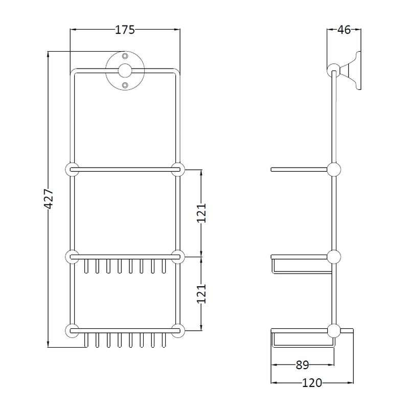 Duschkorg Bayswater I Krom