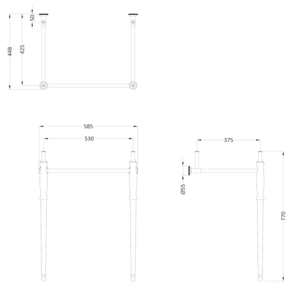 Handfat Burlington Guild 62 cm inkl. ställning