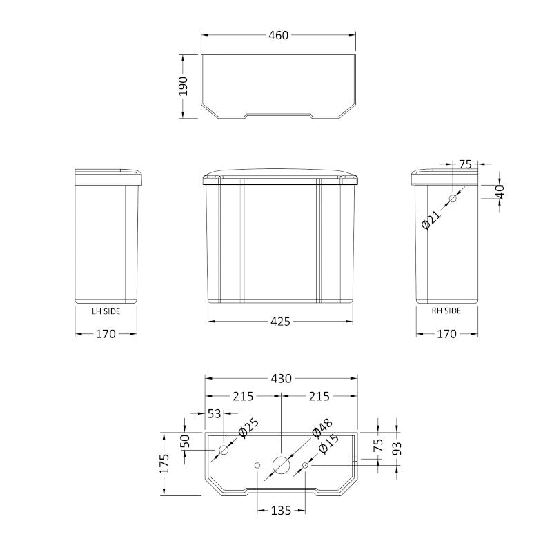 Golvstående Toalett Victrion Med Vit Sits