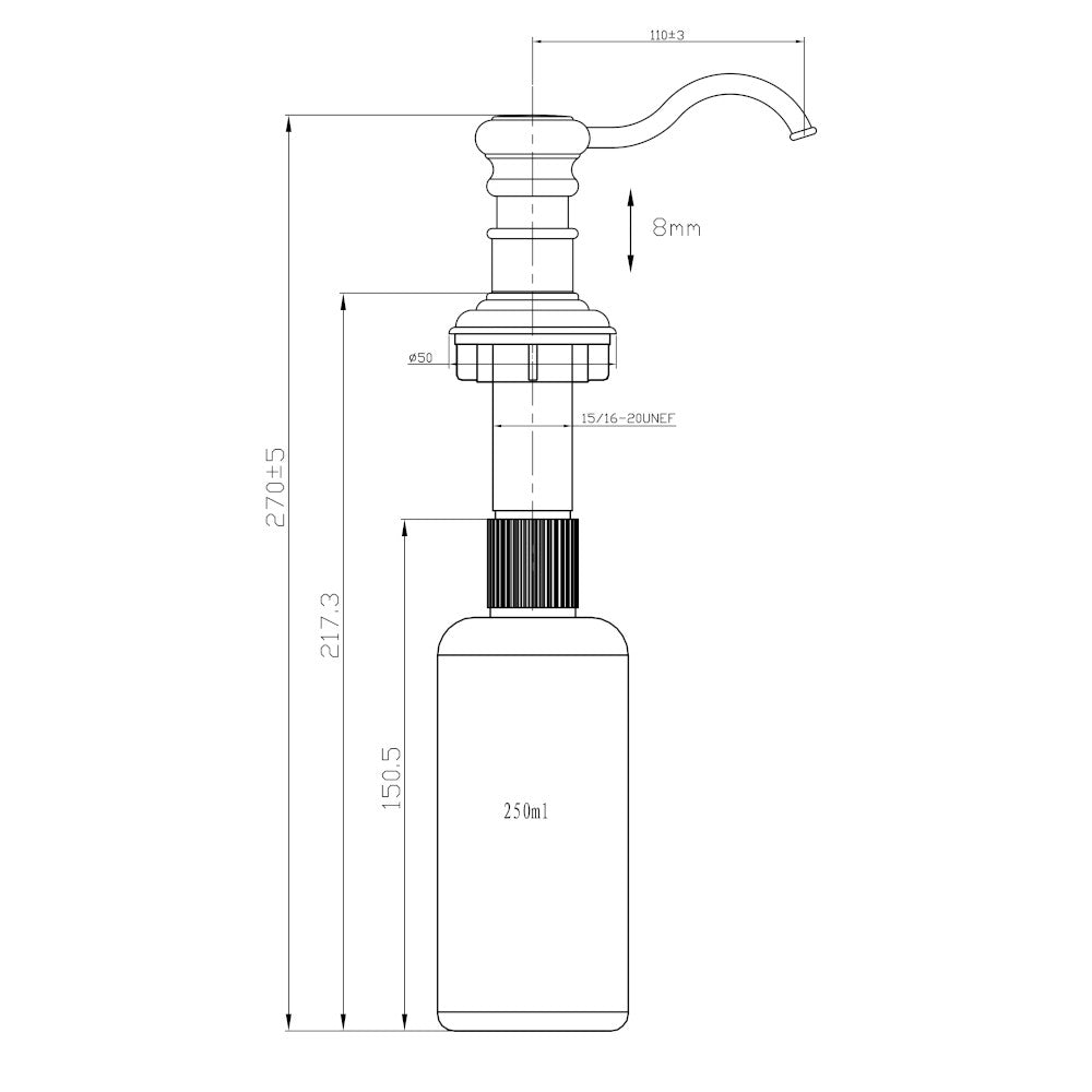 Haga Seifenpumpe Chrom