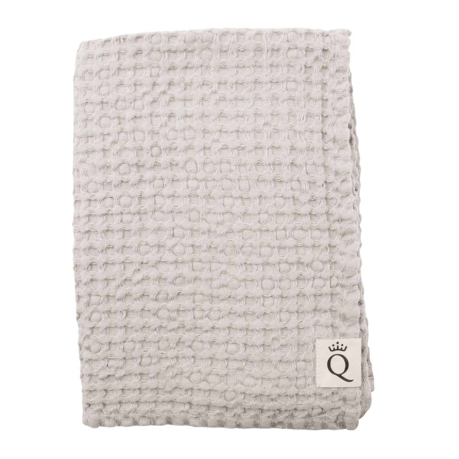 Våfflad handduk Sandhammaren ljusgrå 50x70