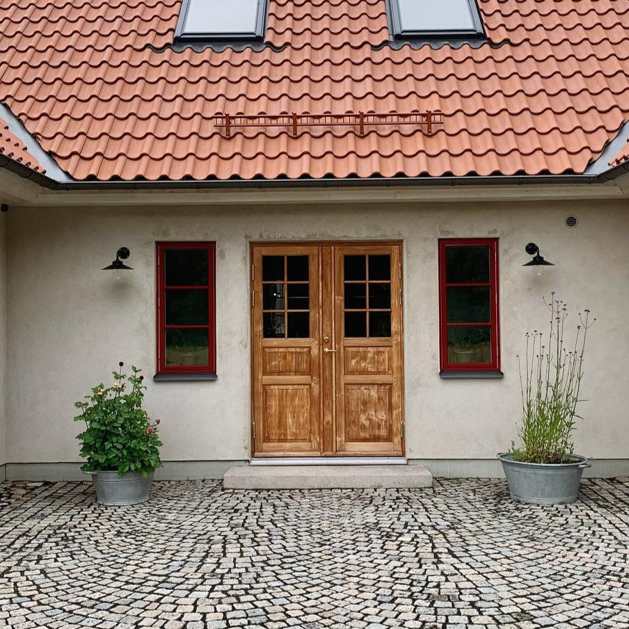 Kivik ytterdörr pardörr oljad teak