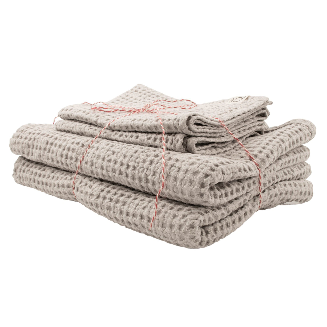 Paket med badlakan och handduk Sandhammaren ljusgrått