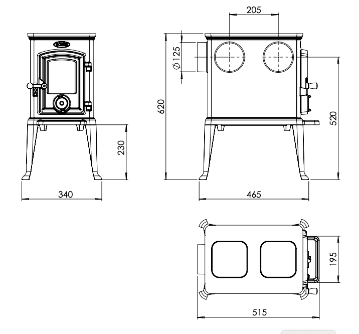 Kaminofen Dovre 100CB