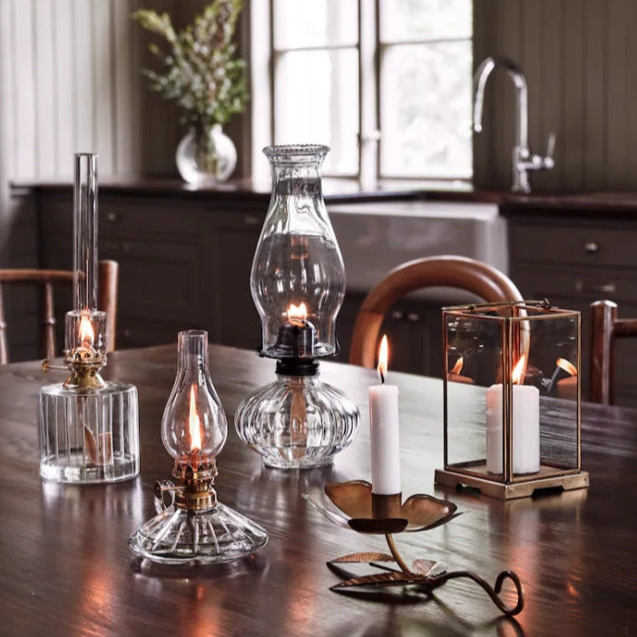 Fotogenlampa Etsad Rand m. Handtag