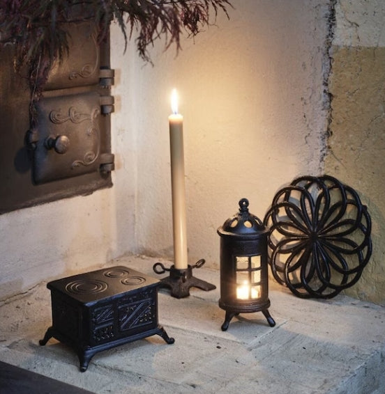 Liten Köksspis för Värmeljus Svart