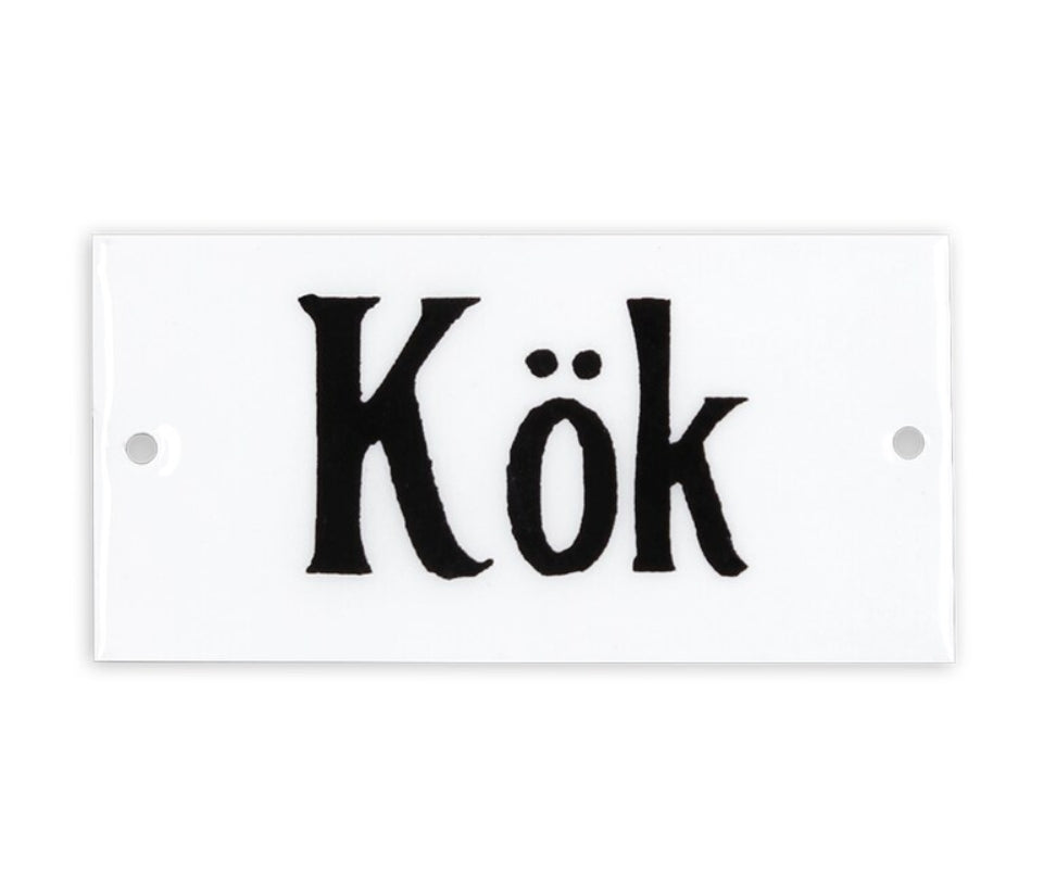 Skylt Kök