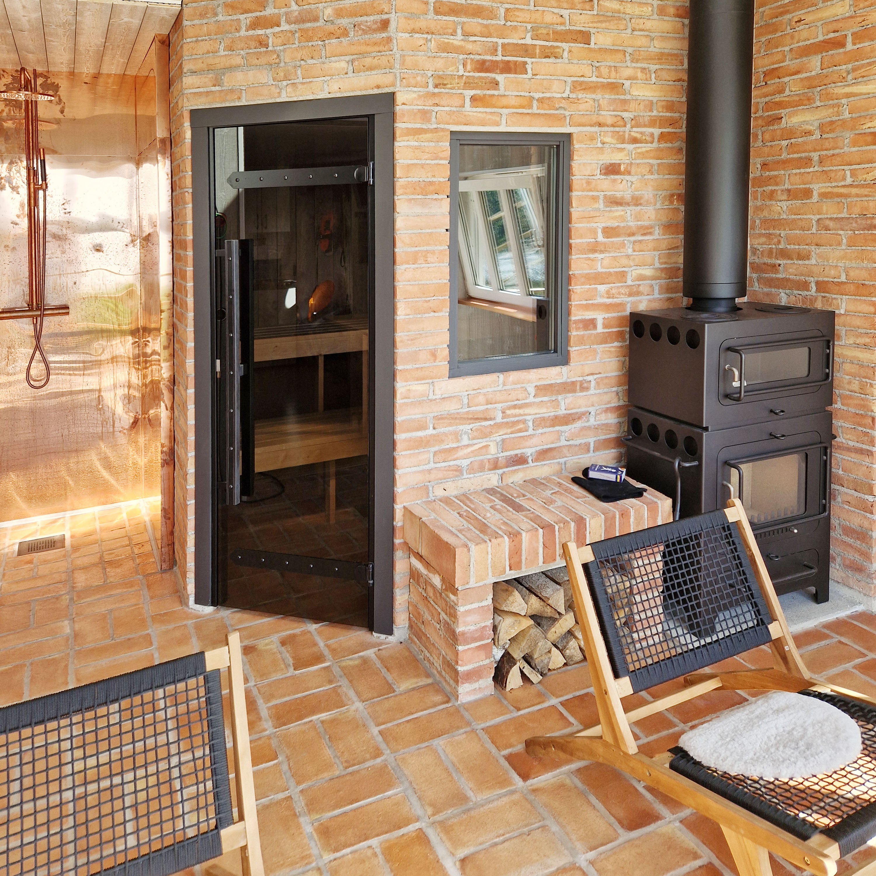 Handgefertigter Bodenziegel rot 20 mm