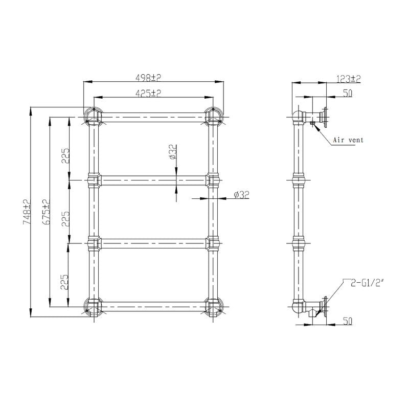 Sophia gammaldags handdukstork