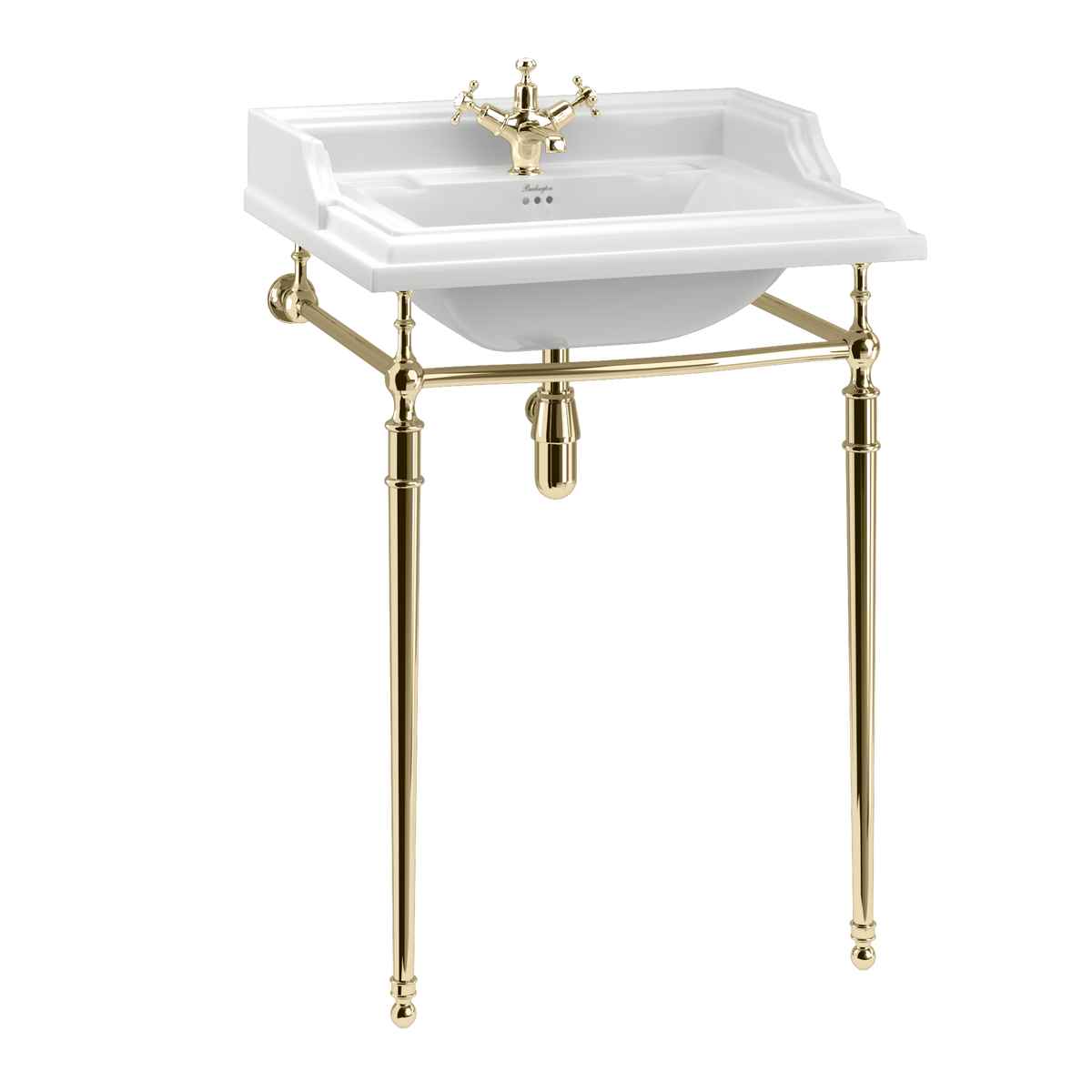 Burlington Classic handfat 65 cm med ställning i gold