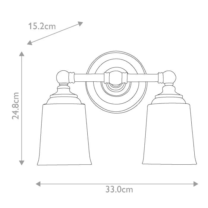 Badezimmerlampe Coquet double aus Chrom