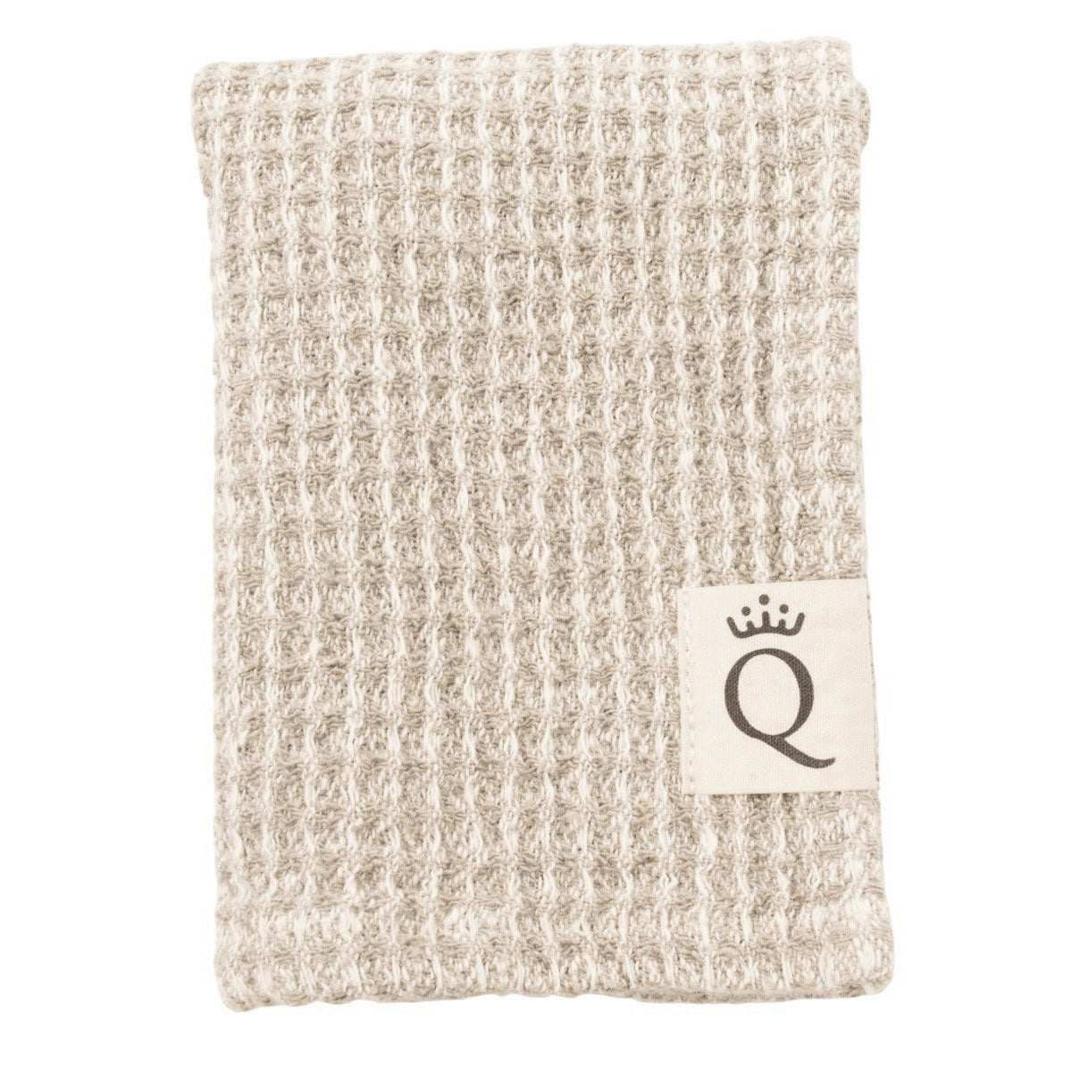 Våfflad disktrasa i linne Qvesarum 26x26 cm