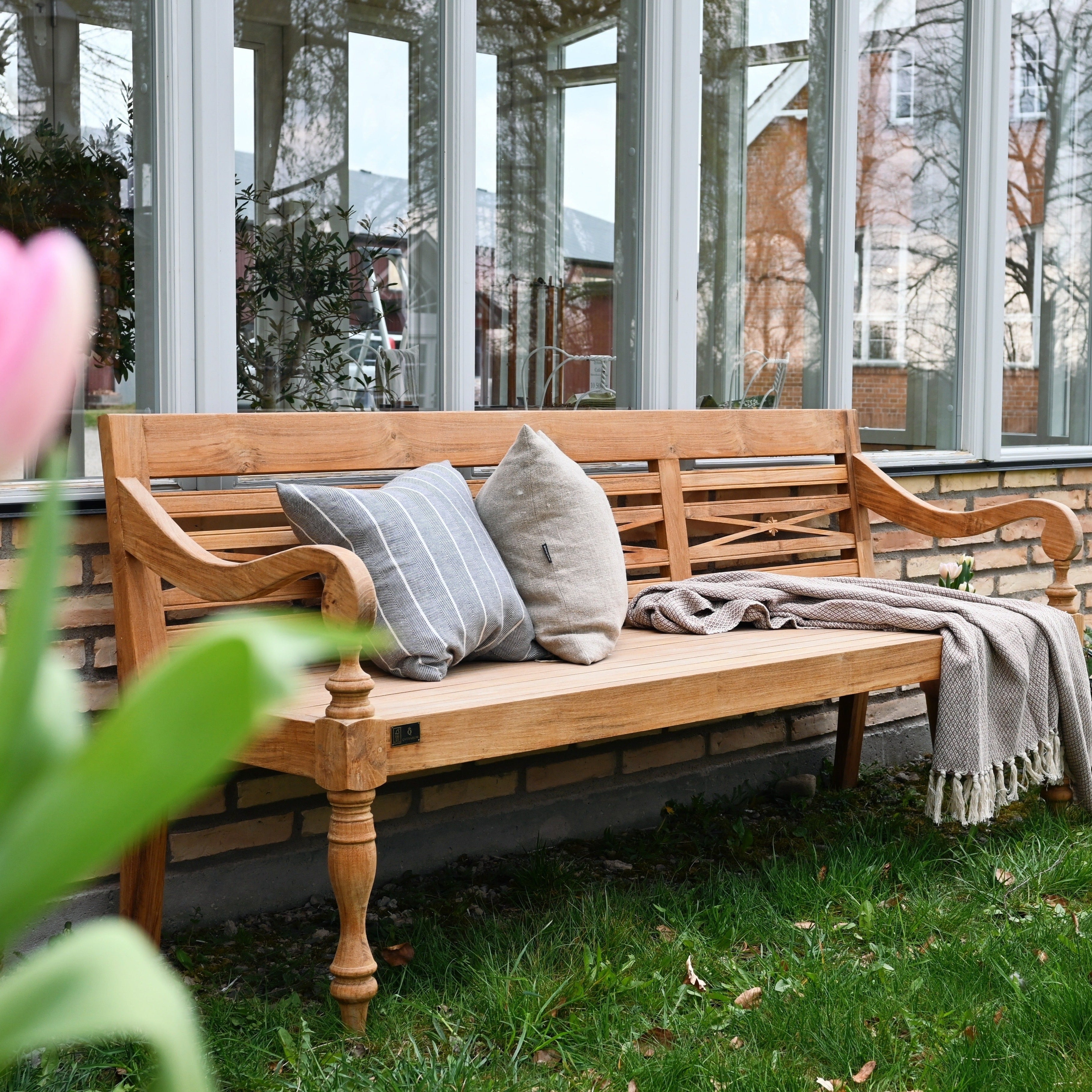 Vintage trädgårdssoffa teak