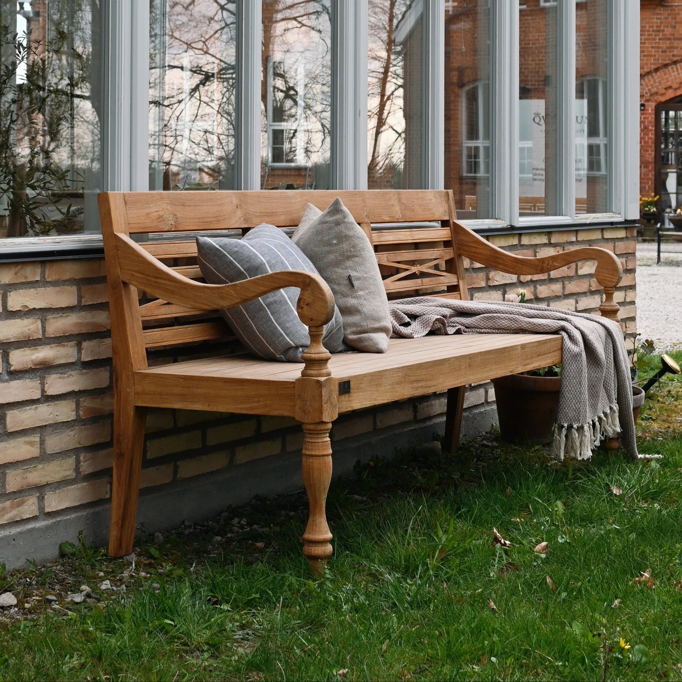 Vintage trädgårdssoffa teak