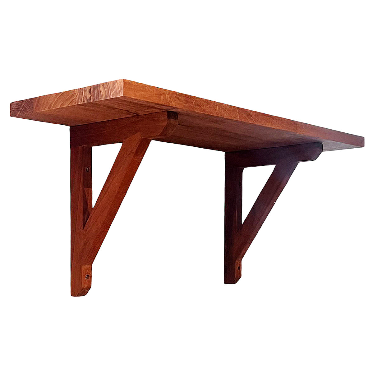 Hylla i teak 2 konsoler + hyllplan 60 x 23 cm