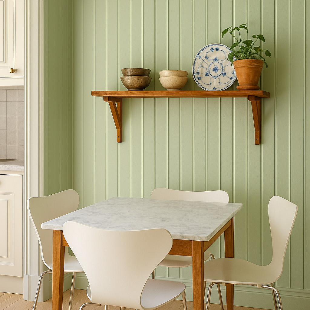 Hylla i teak 2 konsoler + hyllplan 120 x 33 cm