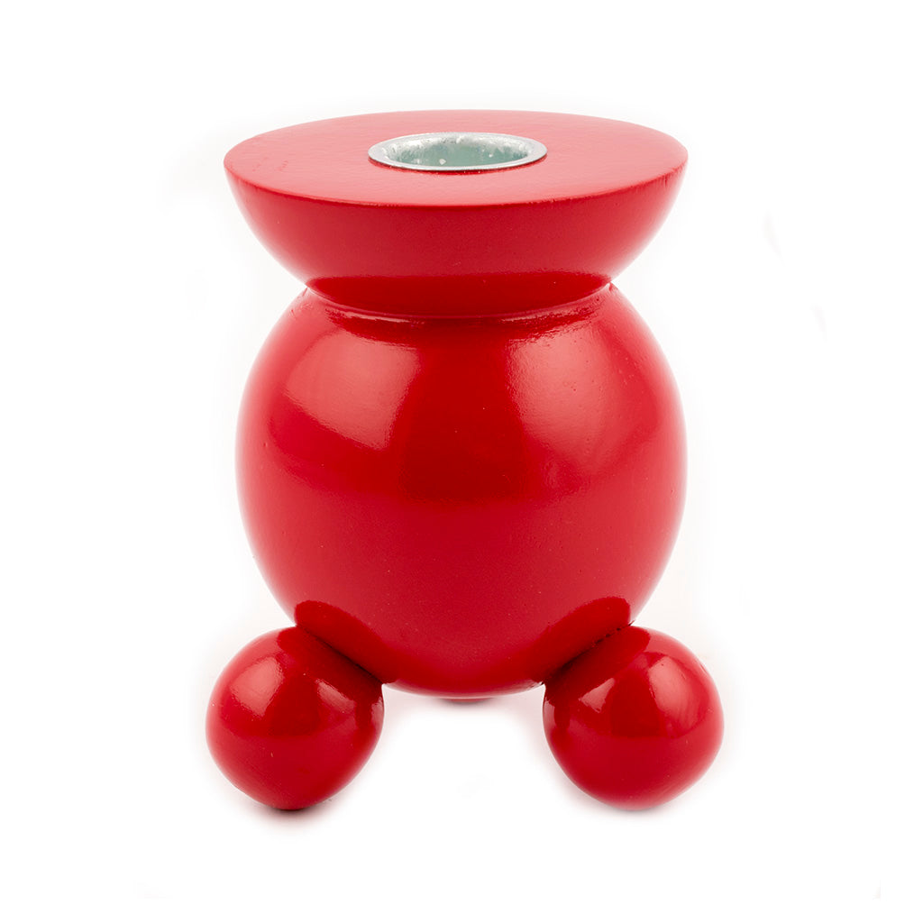 Runder Kerzenhalter Rot