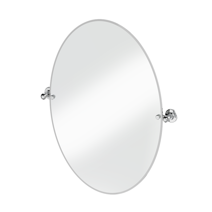 Burlington spegel oval 60x80cm med väggfästen