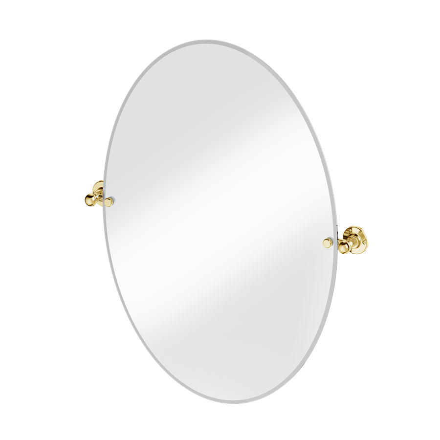 Burlington spegel oval 60x80cm med väggfästen