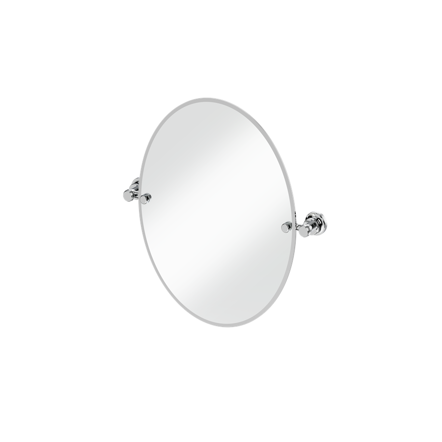 Burlington spegel oval 50x40 cm med väggfästen