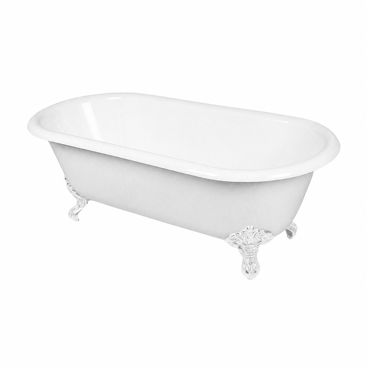 Palace Gusseiserne Badewanne 154 cm mit Löwenfüßen